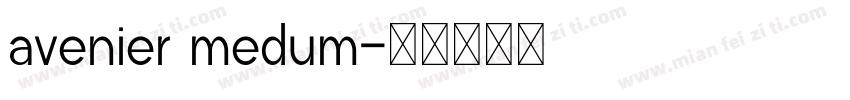 avenier medum字体转换